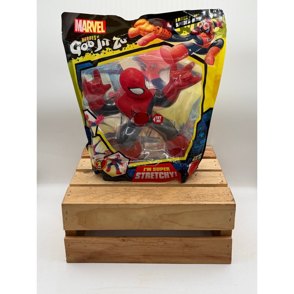 Marvel Heroes of Goo Jit Zu Spider-Man Large 8" Super Stretchy Figure - New NIP